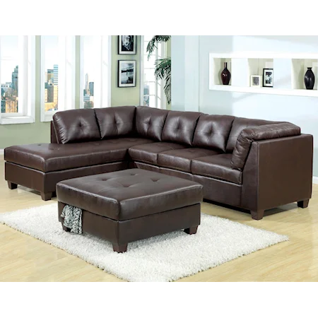3 Piece Sectional and Ottoman Group